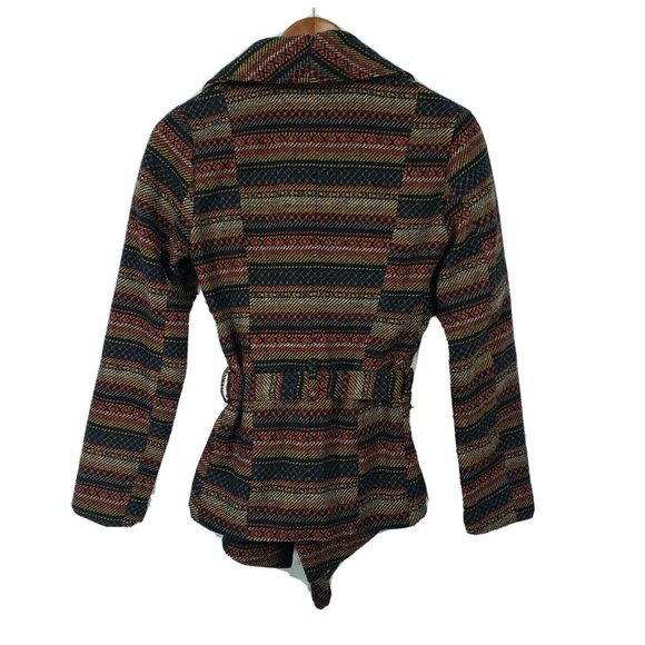 Jack By BB Dakota Womens Wrap Aztec Design Jacket Coat Size XS - Picture 3 of 5